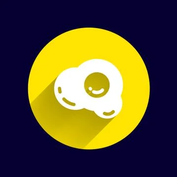 Fried egg icon logo vector food meal Ilustración de archivo