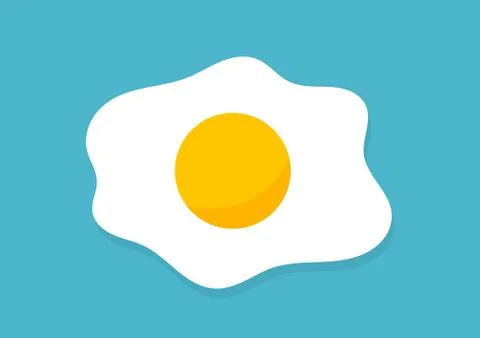 Fried egg icon. Vector illustration. Stock Illustration