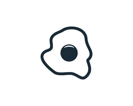 Fried Egg Icon Vector Logo Template Illustration Design Stock Illustration