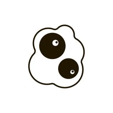 Fried egg icon on white background. Eps 10 flat style. Stock Illustration