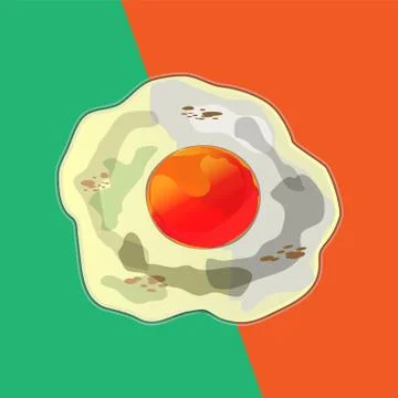 Fried egg Stock Illustration