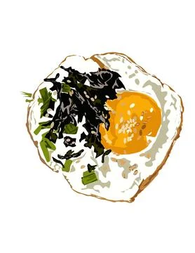 Fried egg Stock Illustration