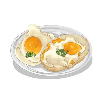 Fried Egg Illustration Stock Illustration
