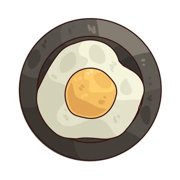 Fried egg illustration Stock Illustration