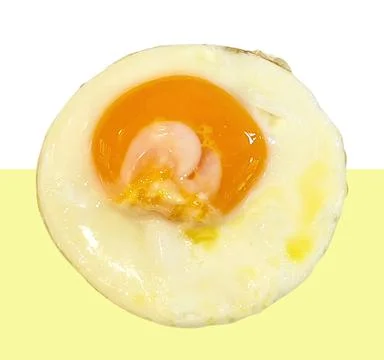 Fried egg on isolate 01 Stock Photos