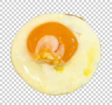 Fried egg on isolate 01 Stock Photos
