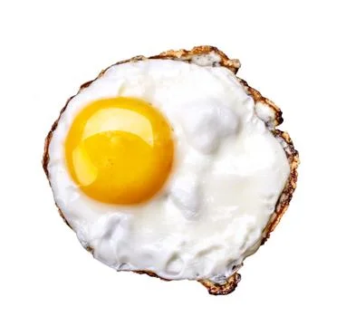 Fried egg isolated Stock Photos