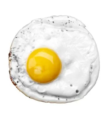 Fried egg isolated Stock Photos