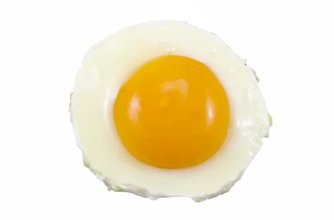 Fried egg isolated Stock Photos