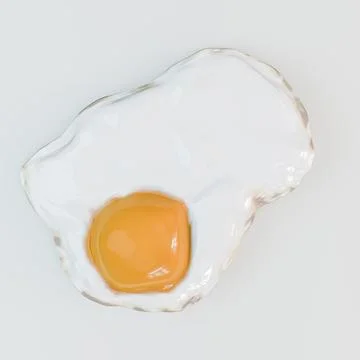 Fried egg isolated on white background Stock Illustration