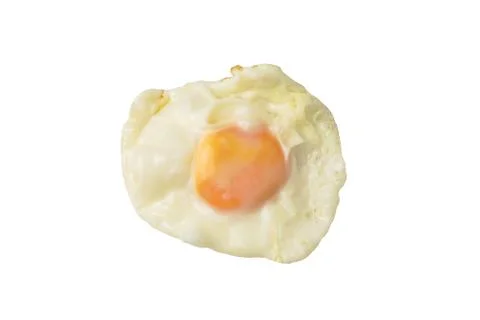 Fried egg isolated on white background with clipping path Stock Photos