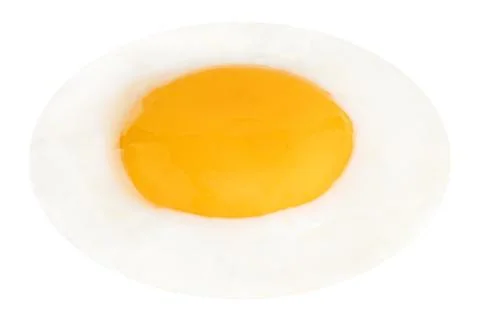 Fried egg isolated on white background with clipping path Stock Photos