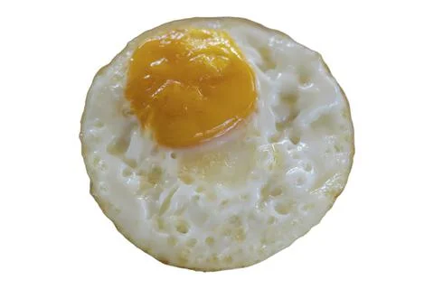 Fried egg isolated on white background 스톡 사진