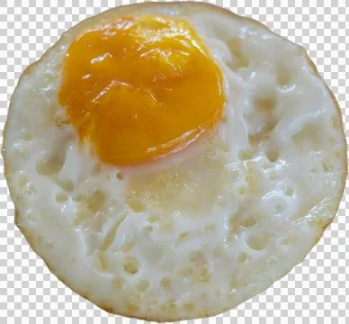 Fried egg isolated on white background Fotos Stock
