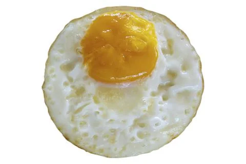 Fried egg isolated on white background Fotos Stock