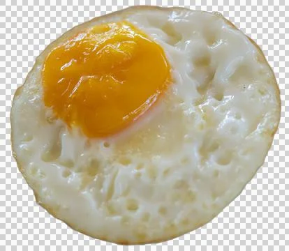 Fried egg isolated on white background Stock-Fotos