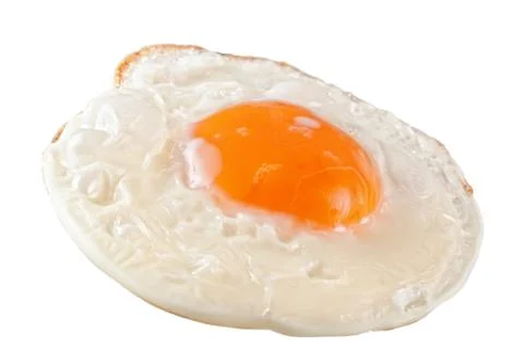 Fried egg isolated on white Stock-Fotos