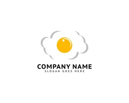 Fried egg logo design vector template Stock Illustration
