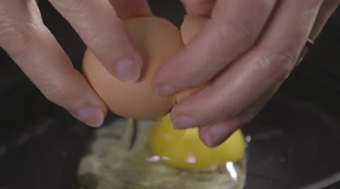 Fried egg in a pan Stock Footage 64048494