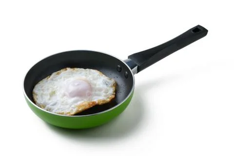 Fried egg in a pan Foto stock