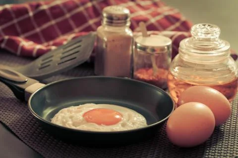 Fried egg Stock Photos