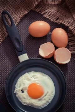 Fried egg Stockfoto's