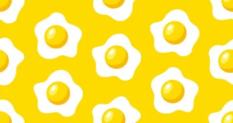 Fried egg seamless pattern Illustrazione stock