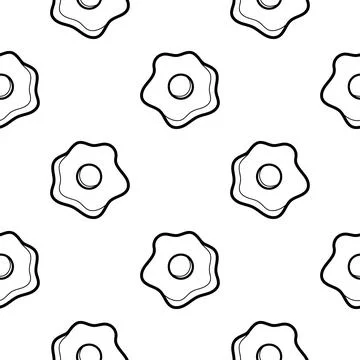 Fried egg seamless pattern2 Stock Illustration