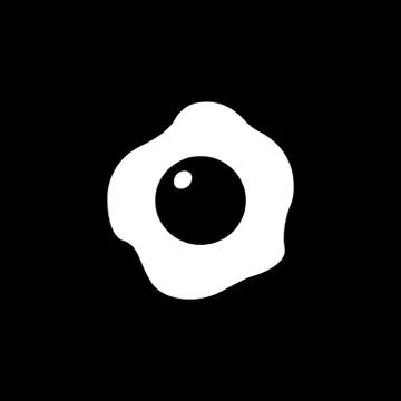 Fried egg solid icon, food drink elements Stock Illustration