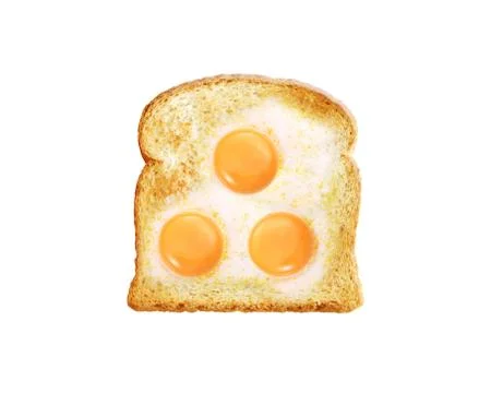 Fried egg with toast Stock Photos