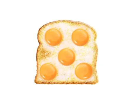 Fried egg with toast Stock Photos