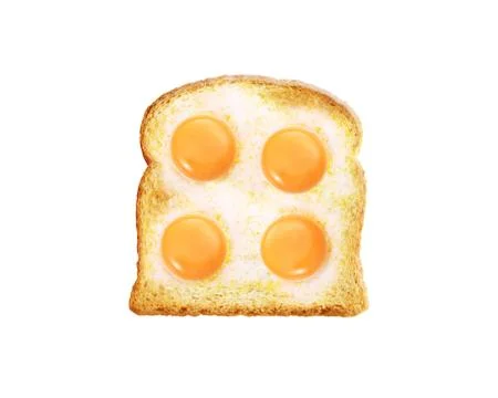 Fried egg with toast Stock Photos