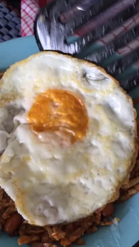 Fried Egg on Toasted Bread Stock Footage 331421419