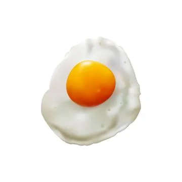 Fried egg. Vector design isolated on white background. Stock Illustration