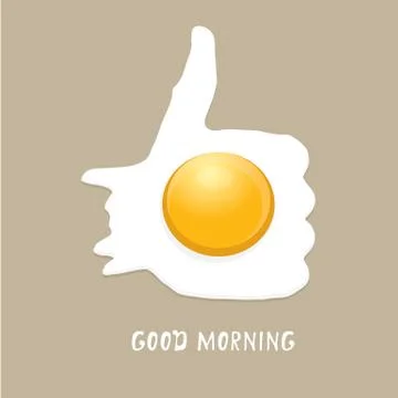 Fried Egg vector . good morning concept Illustrazione stock