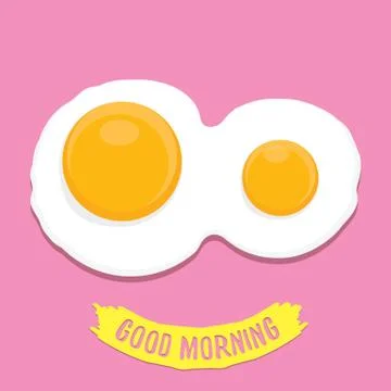 Fried Egg vector illustration. good morning concept. breakfast fried chicken egg Illustrazione stock
