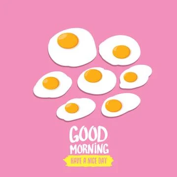Fried Egg vector illustration. good morning concept. breakfast fried chicken egg Illustrazione stock