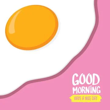 Fried Egg vector illustration. good morning concept. breakfast fried chicken egg Illustrazione stock