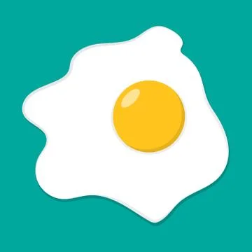 Fried Egg. Vector illustration. Illustrazione stock