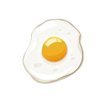 Fried egg on the white background vector Stock Illustration