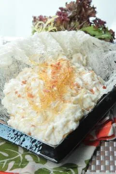Fried egg white Foto stock