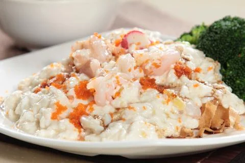 Fried egg white Stock Photos