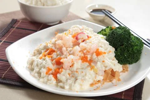 Fried egg white Stock Photos