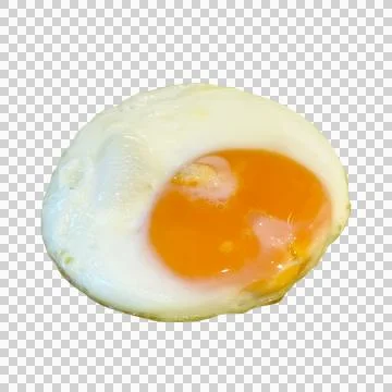 Fried egg on white Foto stock