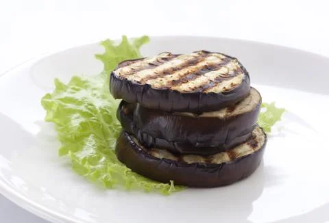Fried eggplant Stock Photos