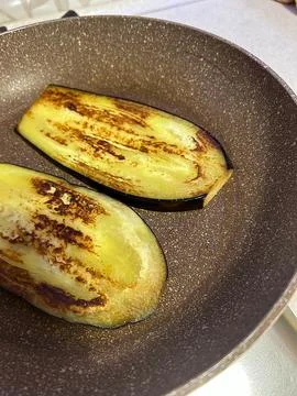 Fried eggplant Stock Photos