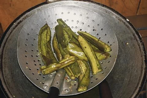 Fried eggplant Stock Photos
