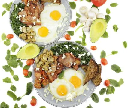 Fried eggs and bacon Фото
