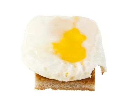 Fried eggs on bread Stock Photos