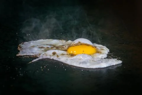 Fried eggs fried eggs in a pan Stock Photos